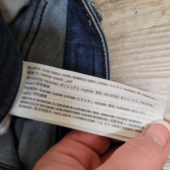 Abercrombie & Fitch Harper Ankle Jeans Blue Medium Wash Womens 26 Distressed - Picture 14 of 15